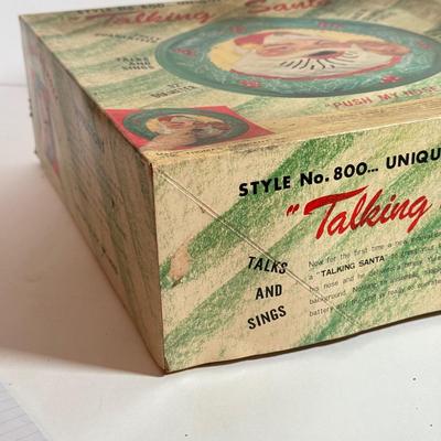 LOT 133L: Vintage Timco "Talking Santa" Style No. 800 Decor w/ Original Box