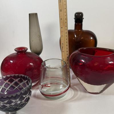 LOT 138L: Collection of Glass Vases & More