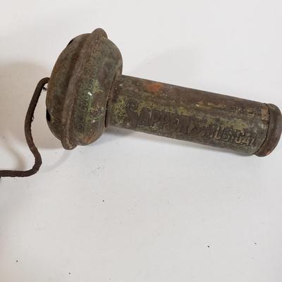LOT 142L: Noisemakers, Musical Jump Rope Handles, Klitter Klatters, Antique Ice Skates & More