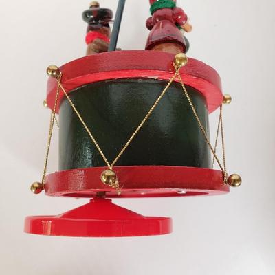 LOT 143L: Vintage Christmas Assortment; Musical Bell, Wooden Music Box & More