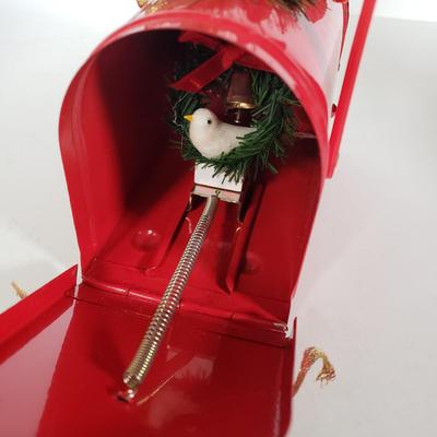 LOT 143L: Vintage Christmas Assortment; Musical Bell, Wooden Music Box & More