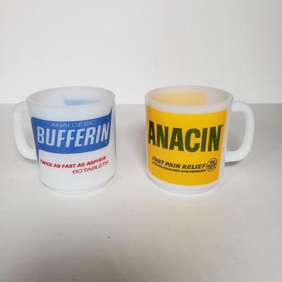 LOT 145P: Vintage Mug Collection; Milk Glass Advertising, Waechtersbach, Federal Glass & More