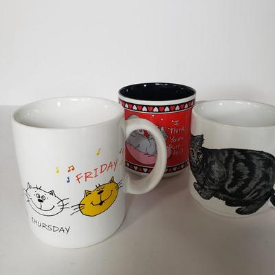 LOT 145P: Vintage Mug Collection; Milk Glass Advertising, Waechtersbach, Federal Glass & More