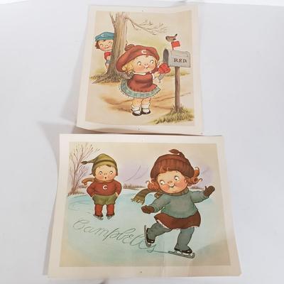 LOT 146L: Vintage Campbell's Soup Prints & Mug with Coca Cola Bottle Opener