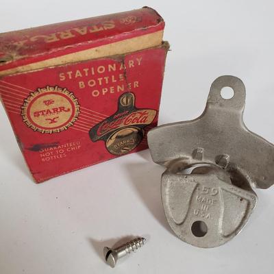 LOT 146L: Vintage Campbell's Soup Prints & Mug with Coca Cola Bottle Opener