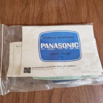 LOT 159P: Vintage Panasonic Solid State Portable TV/Radio with Original Packaging