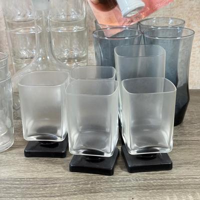 LOT 163L: NIP Champagne Glasses, Variety of Glassware & Ready to Go Wine Picnic Set