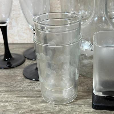 LOT 163L: NIP Champagne Glasses, Variety of Glassware & Ready to Go Wine Picnic Set