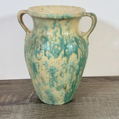 LOT 165L: Pottery Collection: Pink Vase, Double Handle Vase, Stoneware Bowls & Flower Frogs