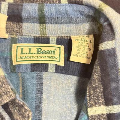 LOT 171X: Casual L. L. Bean Shirts: Yellow Collared Short Sleeve NIP, Blue Flannel, Blue Corduroy Button Up & Polo Shirts