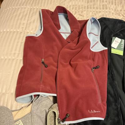 LOT 172X: L. L. Bean Fleece Vests, Fleece Lined Hoodie & More - Some NWT