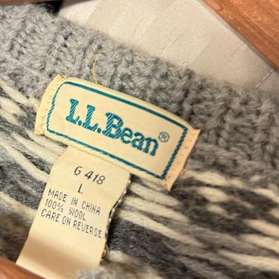 LOT 173X: L. L. Bean Sweater Vests, Zip Ups & Cardigans