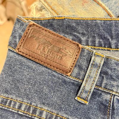 LOT 174X: Denim Collection: Worn Levi’s Jackets & L. L. Bean Ladies Size 12-14 Pants