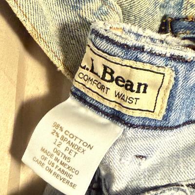 LOT 174X: Denim Collection: Worn Levi’s Jackets & L. L. Bean Ladies Size 12-14 Pants