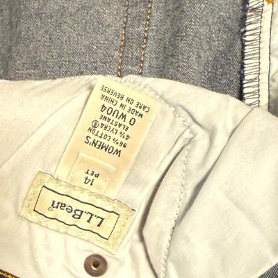 LOT 174X: Denim Collection: Worn Levi’s Jackets & L. L. Bean Ladies Size 12-14 Pants
