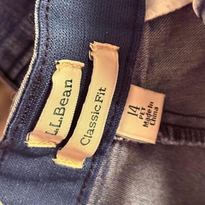 LOT 174X: Denim Collection: Worn Levi’s Jackets & L. L. Bean Ladies Size 12-14 Pants