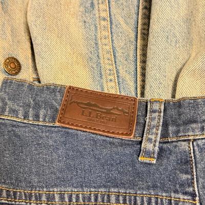 LOT 174X: Denim Collection: Worn Levi’s Jackets & L. L. Bean Ladies Size 12-14 Pants