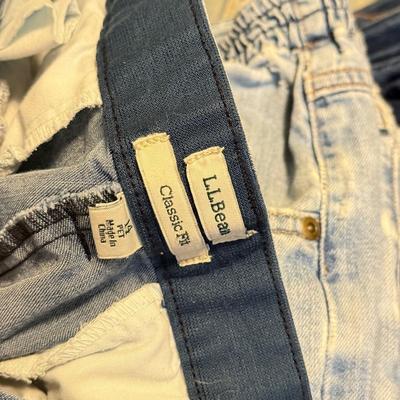 LOT 174X: Denim Collection: Worn Levi’s Jackets & L. L. Bean Ladies Size 12-14 Pants