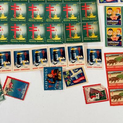 LOT 177K: Collection of Vintage Christmas Stamps dating back to 1930s