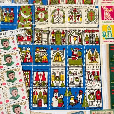 LOT 177K: Collection of Vintage Christmas Stamps dating back to 1930s