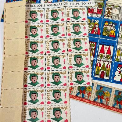 LOT 177K: Collection of Vintage Christmas Stamps dating back to 1930s