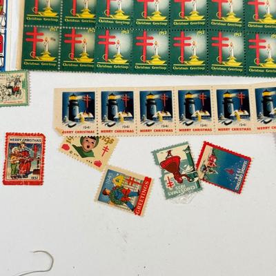 LOT 177K: Collection of Vintage Christmas Stamps dating back to 1930s