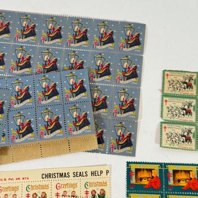 LOT 177K: Collection of Vintage Christmas Stamps dating back to 1930s