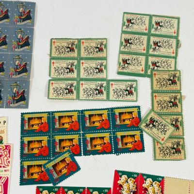 LOT 177K: Collection of Vintage Christmas Stamps dating back to 1930s