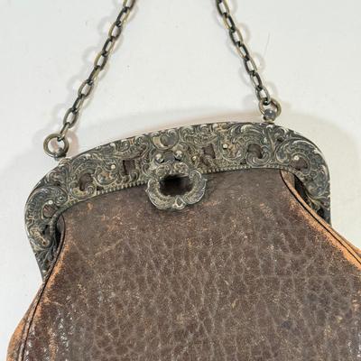 LOT 179K: Pair of Vintage Purses: Beaded & Wild Steel Leather