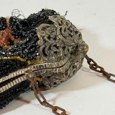LOT 179K: Pair of Vintage Purses: Beaded & Wild Steel Leather