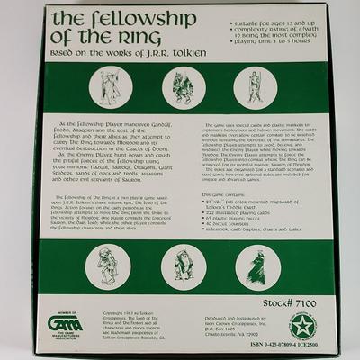 LOT 181L: Vintage Lord of the Rings 'Fellowship of the Ring' Board Game and 'Tolkien's World - Paintings of Middle...