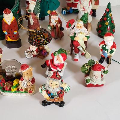 LOT 186L: Various Santa Clause Holiday Miniatures with Mixture of Other Holiday Themed Miniatures