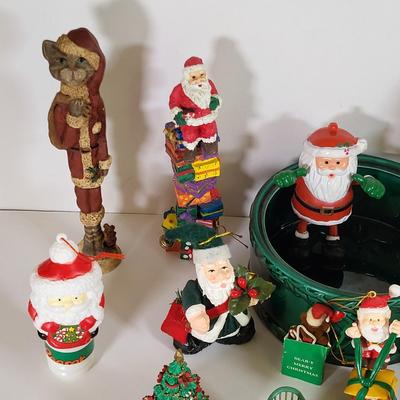 LOT 186L: Various Santa Clause Holiday Miniatures with Mixture of Other Holiday Themed Miniatures