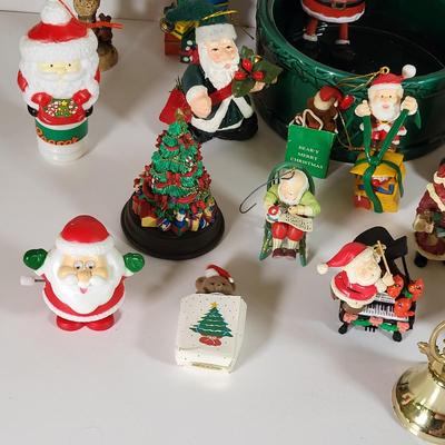 LOT 186L: Various Santa Clause Holiday Miniatures with Mixture of Other Holiday Themed Miniatures