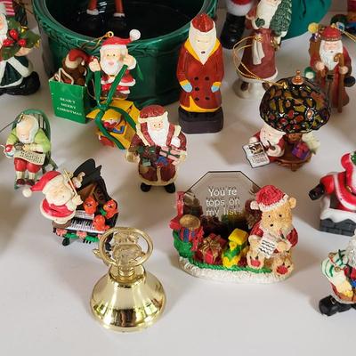 LOT 186L: Various Santa Clause Holiday Miniatures with Mixture of Other Holiday Themed Miniatures