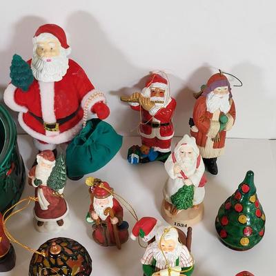 LOT 186L: Various Santa Clause Holiday Miniatures with Mixture of Other Holiday Themed Miniatures