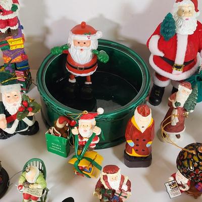 LOT 186L: Various Santa Clause Holiday Miniatures with Mixture of Other Holiday Themed Miniatures