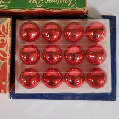 LOT 191L: Vintage Holiday Ball Ornament in Orignal Boxes by Shiny Brite and More