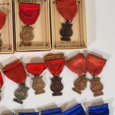 LOT 194L: Multiple School Music Association Solo-Ensemble Festival Medals Made in New York by Dieges & Clust