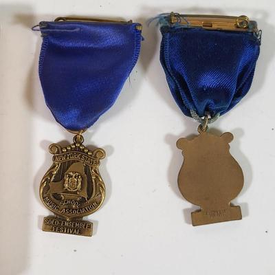 LOT 194L: Multiple School Music Association Solo-Ensemble Festival Medals Made in New York by Dieges & Clust