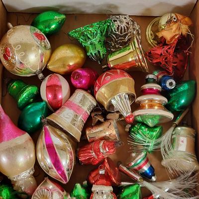 LOT 196L: Three Boxes of Assorted Vintage Holiday Decorations and Ornaments