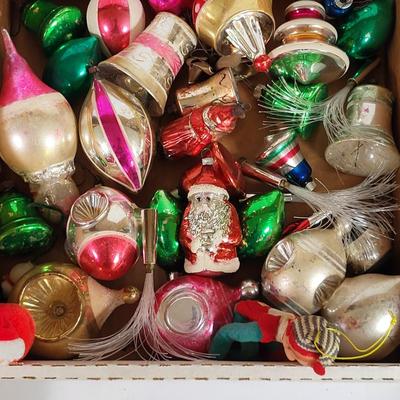 LOT 196L: Three Boxes of Assorted Vintage Holiday Decorations and Ornaments