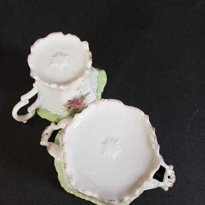 LOT 198L: Hand Painted Nippon, Erphila Floral Chintz Pitcher & More
