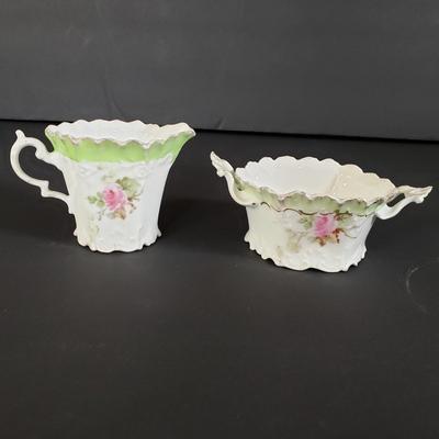 LOT 198L: Hand Painted Nippon, Erphila Floral Chintz Pitcher & More