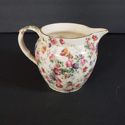 LOT 198L: Hand Painted Nippon, Erphila Floral Chintz Pitcher & More