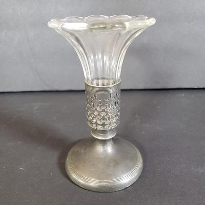 LOT 200L: Silver Overlay Lily of the Valley Set, EAPG Molasses Pourer, ABP Mustard Jar & More