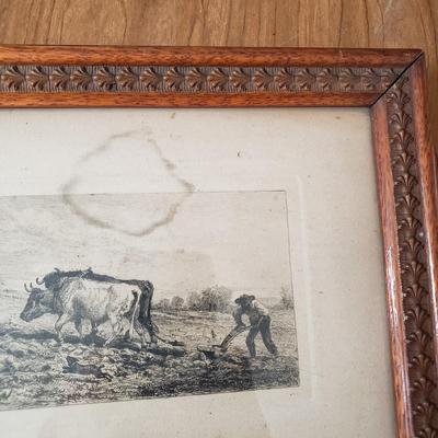 LOT 201P: Set of 3 Antique Hand Carved Wooden Frames
