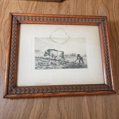 LOT 201P: Set of 3 Antique Hand Carved Wooden Frames