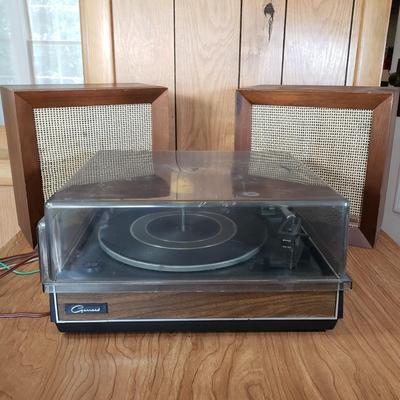 LOT 203L: Garrard England Turntable with Radio Craftsmen Speakers