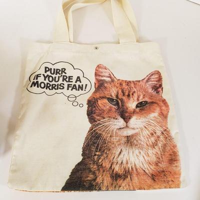 LOT 208L: Vintage Morris the Cat Canvas Bag, Unopened Puzzle, Cat Books